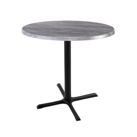 Holland Bar Stool Co 36" Tall In/Outdoor All-Season Table, 30" dia. Greystone Top OD211-3036BWOD30RGryStn